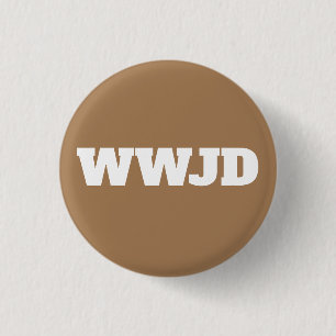 Macaron Rond 2,50 Cm Bouton de WWJD