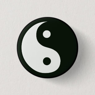 Macaron Rond 2,50 Cm Bouton de Yin Yang
