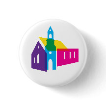 Bouton d'église arc-en-ciel