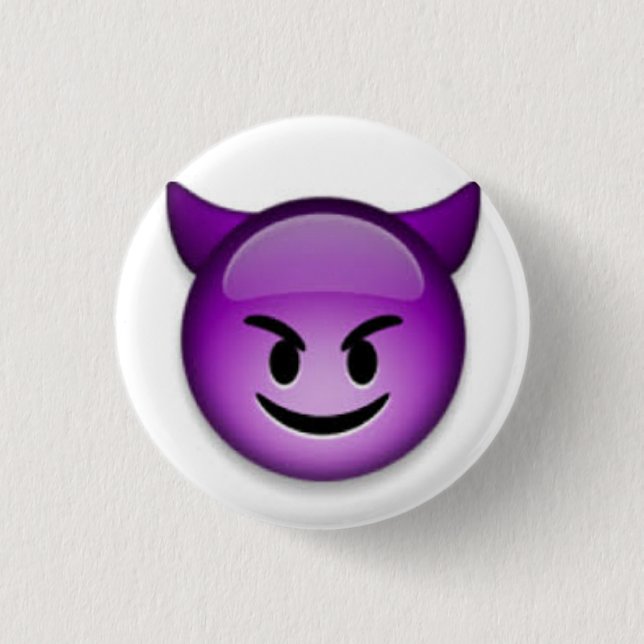 Macaron Rond 2,50 Cm Bouton d'Emoji (Devant)