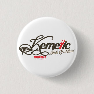 Macaron Rond 2,50 Cm Bouton d'état d'esprit de Kemetic (rouge/brun)