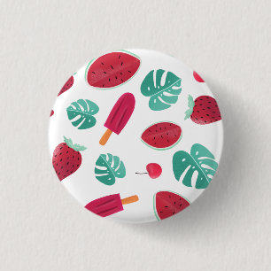 Macaron Rond 2,50 Cm Bouton d'été de pastèque