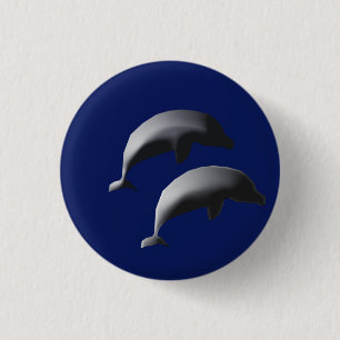 Macaron Rond 2,50 Cm Bouton Deux Dauphins