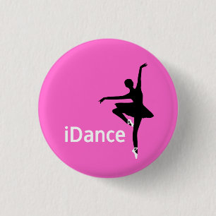 Macaron Rond 2,50 Cm bouton d'iDance (je danse)