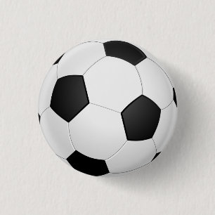 Macaron Rond 2,50 Cm Bouton d'illustration du football de ballon de