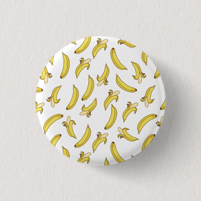 Macaron Rond 2,50 Cm Bouton d'impression du Motif de banane (Devant)
