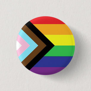 Macaron Rond 2,50 Cm Bouton d'indicateur de Gay pride transversal