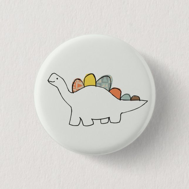 Macaron Rond 2,50 Cm Bouton Dinosaur (Devant)