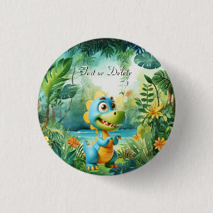 Macaron Rond 2,50 Cm Bouton Dinosaure mignon