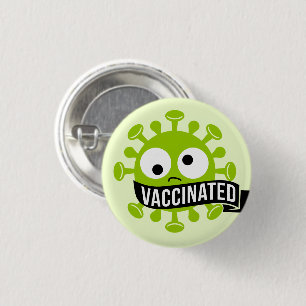Macaron Rond 2,50 Cm Bouton d'insigne coloré vaccin amusant