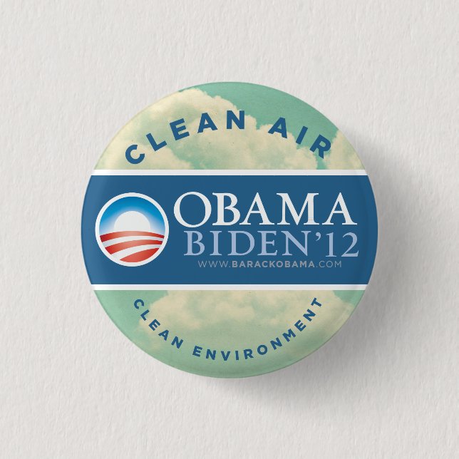 Macaron Rond 2,50 Cm Bouton d'Obama 2012 (Devant)