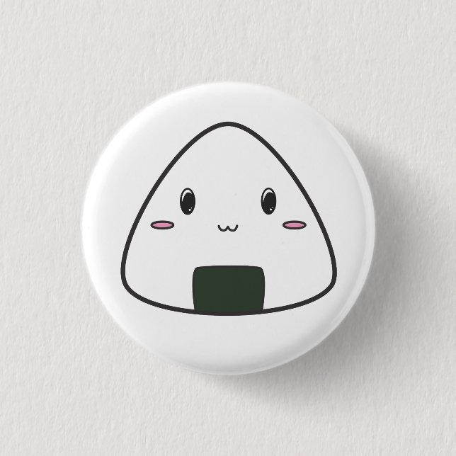 Macaron Rond 2,50 Cm Bouton d'Onigiri (Devant)