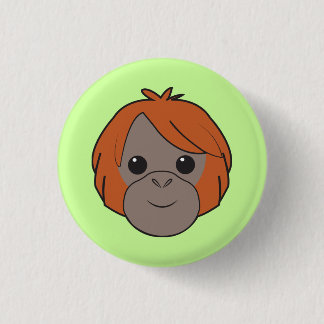 Macaron Rond 2,50 Cm Bouton d'orang-outan de Sumatran