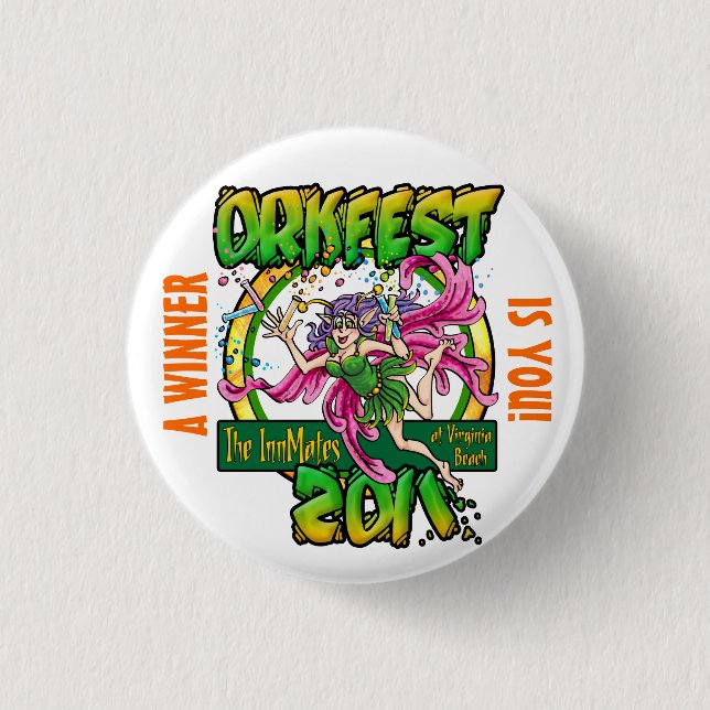 Macaron Rond 2,50 Cm Bouton d'OrkFest 2011 (Devant)