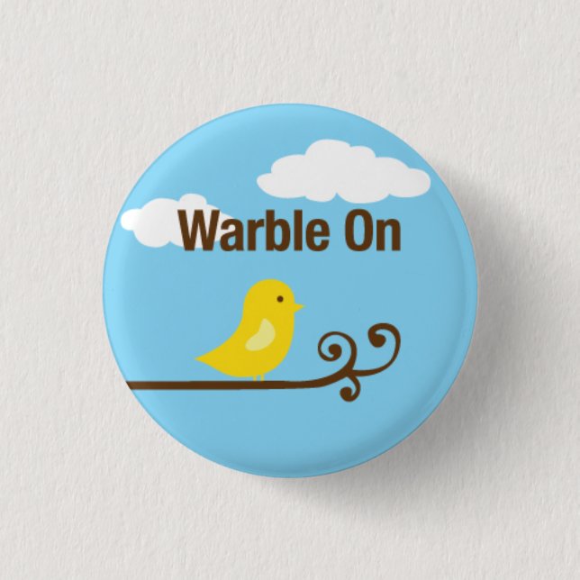 Macaron Rond 2,50 Cm Bouton doux de birdie (Devant)