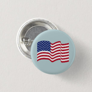 Macaron Rond 2,50 Cm Bouton Drapeau Américain Cadeau