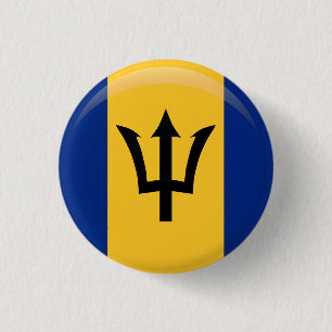 Macaron Rond 2,50 Cm Bouton Drapeau Barbade