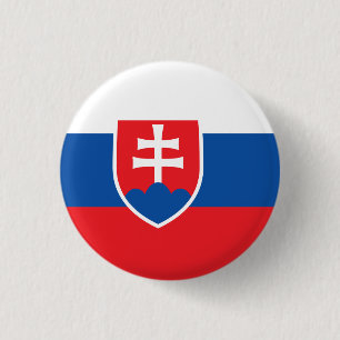 Macaron Rond 2,50 Cm Bouton Drapeau de Slovaquie