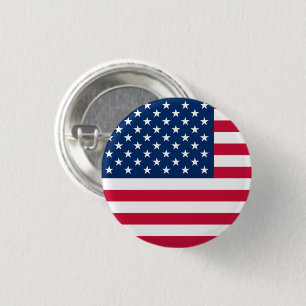 Macaron Rond 2,50 Cm Bouton Drapeau des États-Unis Patriotique