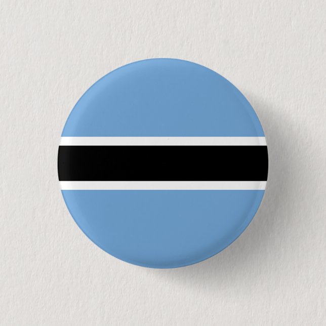 Macaron Rond 2,50 Cm Bouton drapeau du Botswana patriotique (Devant)