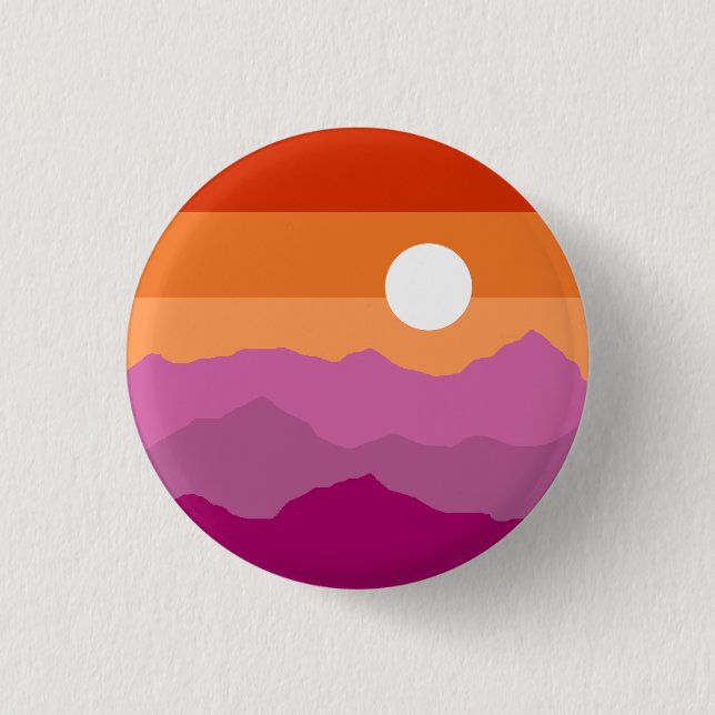 Macaron Rond 2,50 Cm Bouton Drapeau Lesbienne Subtil (Devant)