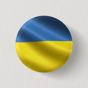 Macaron Rond 2,50 Cm Bouton drapeau ukrainien