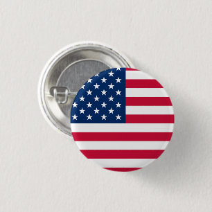 Macaron Rond 2,50 Cm Bouton Drapeau USA Patriotic