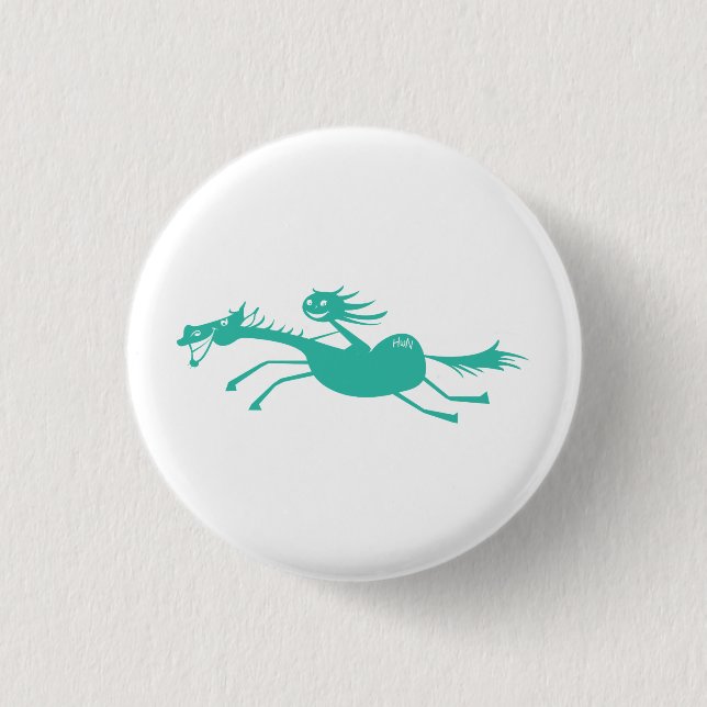 Macaron Rond 2,50 Cm Bouton du logo de signature HWN (Devant)