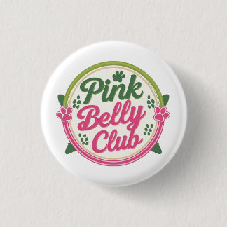Macaron Rond 2,50 Cm Bouton du logo du club du ventre rose