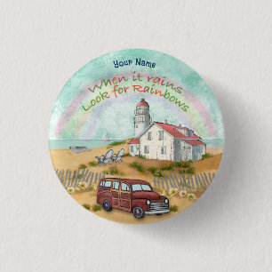 Macaron Rond 2,50 Cm Bouton du phare Rainbow Beach