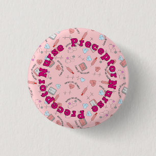 Macaron Rond 2,50 Cm Bouton du récepteur de soins infirmiers