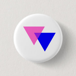 Macaron Rond 2,50 Cm Bouton du symbole de bisexualité
