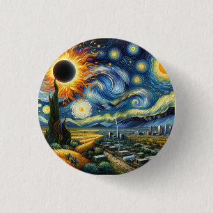 Macaron Rond 2,50 Cm Bouton Éclipse sur le Texas