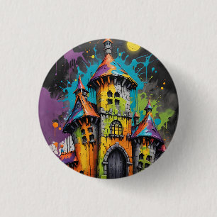 Macaron Rond 2,50 Cm Bouton éffrayant Rainbow Castle