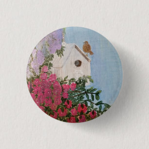 Macaron Rond 2,50 Cm Bouton épingle d'oiseaux du printemps