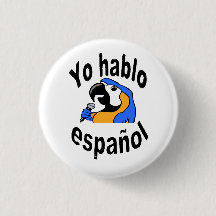 Bouton espagnol - le perroquet indique "l'español