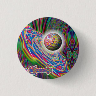 Macaron Rond 2,50 Cm Bouton étranger de vaisseau spatial