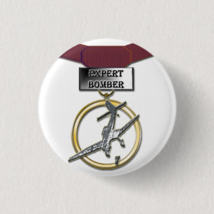 Macaron Rond 2,50 Cm Bouton expert de médaille de bombardier