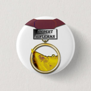 Macaron Rond 2,50 Cm Bouton expert de médaille de fusilier