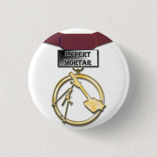 Macaron Rond 2,50 Cm Bouton expert de médaille de mortier