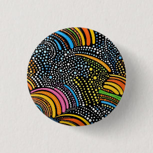 Macaron Rond 2,50 Cm Bouton fierté arc-en-ciel