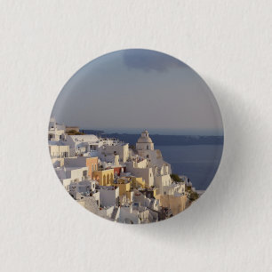 Macaron Rond 2,50 Cm Bouton Fira Santorini / Insigne