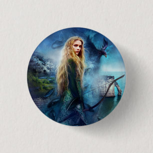 Macaron Rond 2,50 Cm Bouton Flèches du coeur