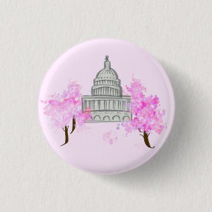 Macaron Rond 2,50 Cm Bouton Fleur de cerise