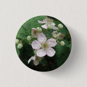 Macaron Rond 2,50 Cm Bouton Fleurs Blackberry