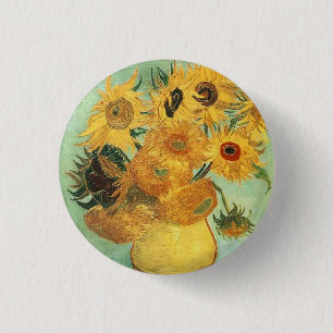 Macaron Rond 2,50 Cm Bouton Fleurs de soleil