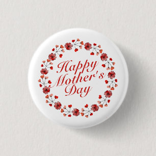 Macaron Rond 2,50 Cm Bouton floral élégant de Pin de la guirlande   d