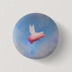 Macaron Rond 2,50 Cm Bouton Flying Pig