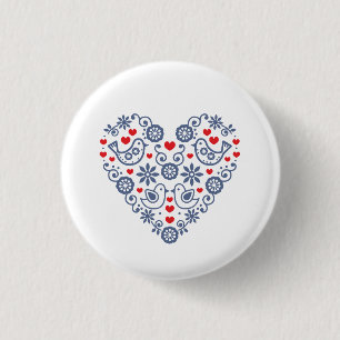 Macaron Rond 2,50 Cm Bouton folklorique slovaque