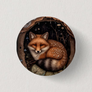 Macaron Rond 2,50 Cm Bouton Fox de minuit